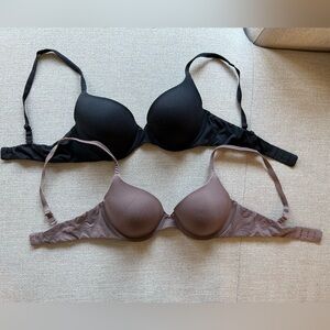 SKIMS T-Shirt Bras x 2 (Onyx/Umber) 32C
